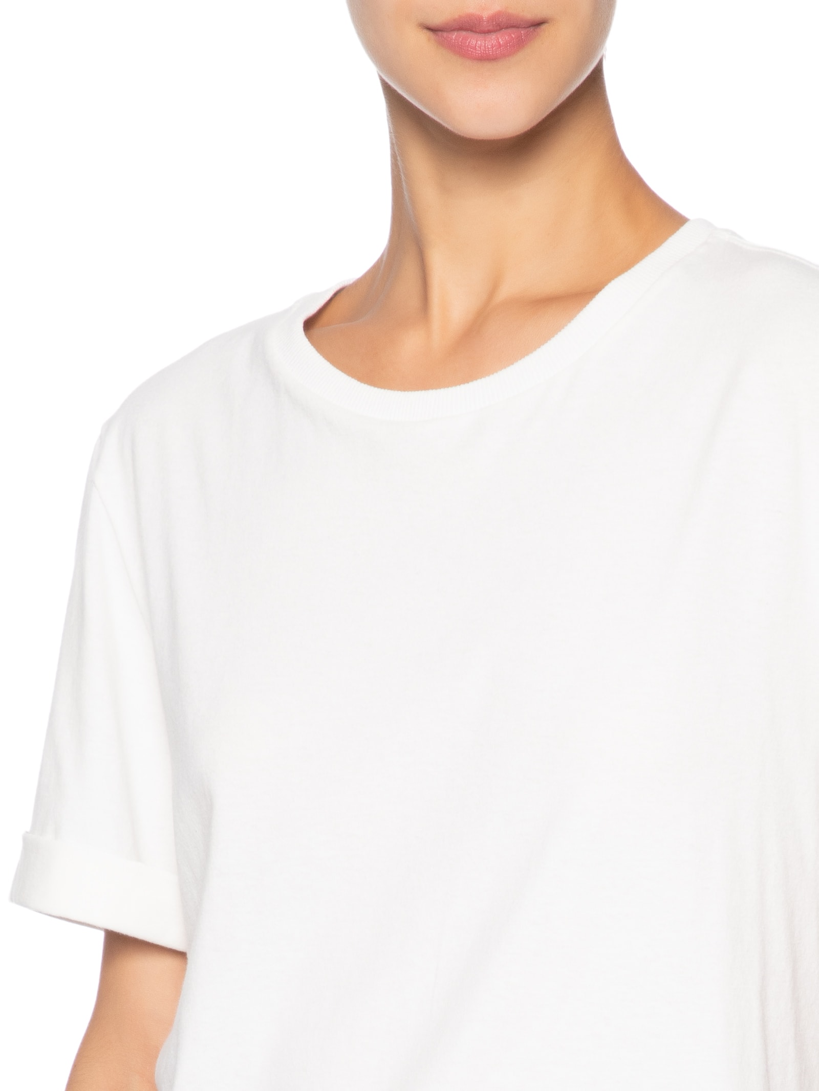 Camiseta Feminina com Renda – Off White Dress To