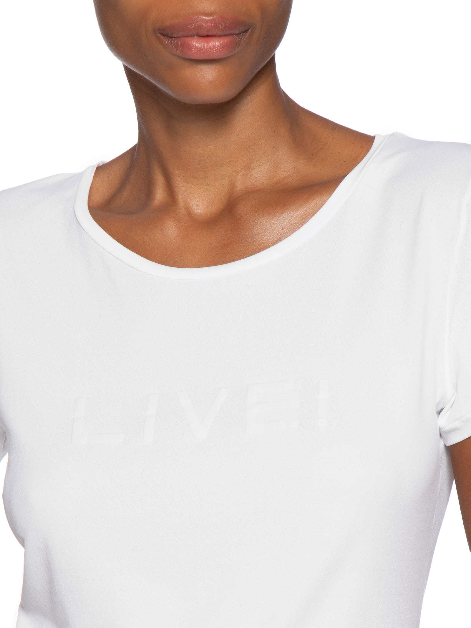 Camiseta Feminina Comfort Branco Live!