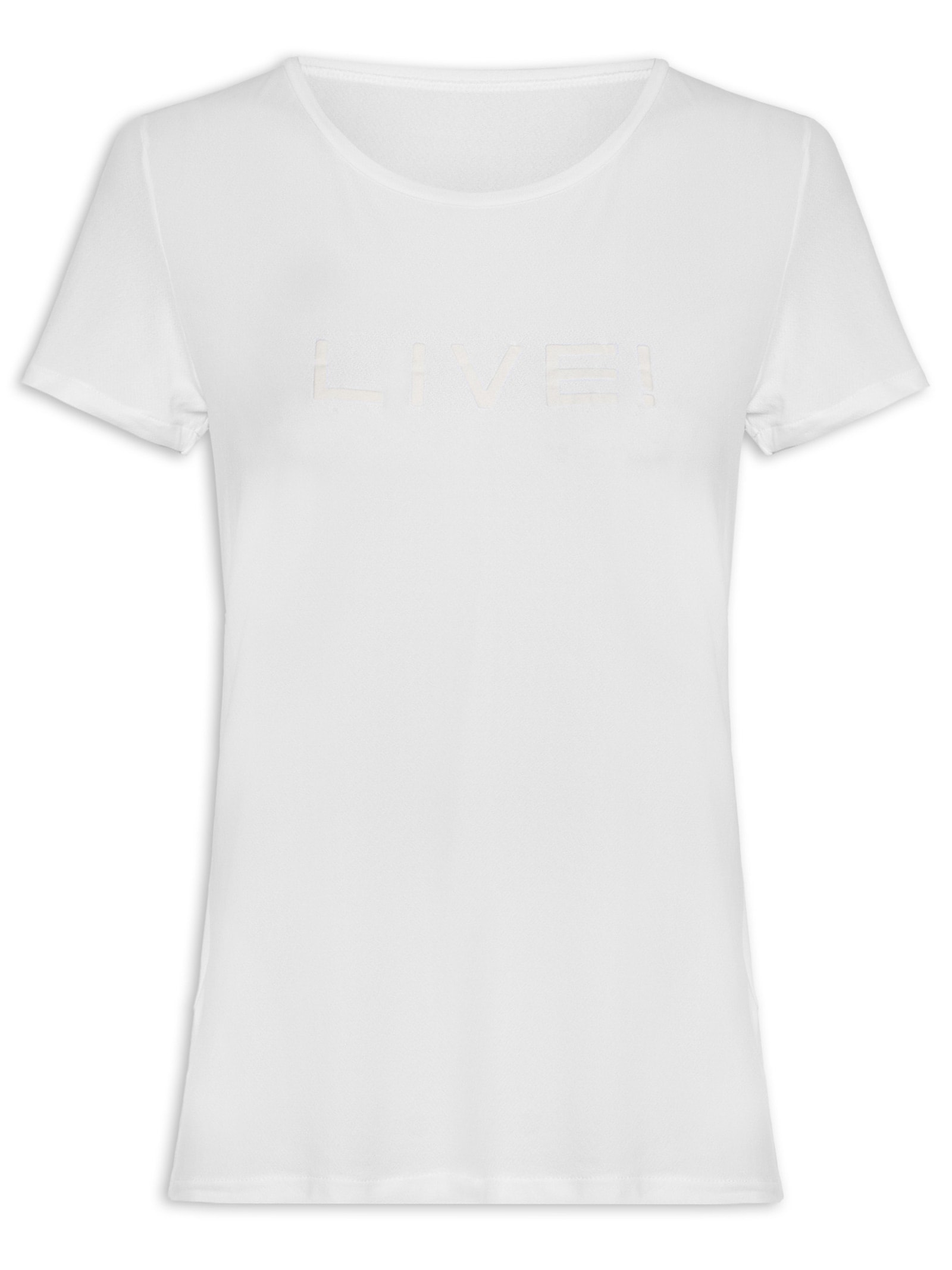 Camiseta Feminina Comfort Branco Live!