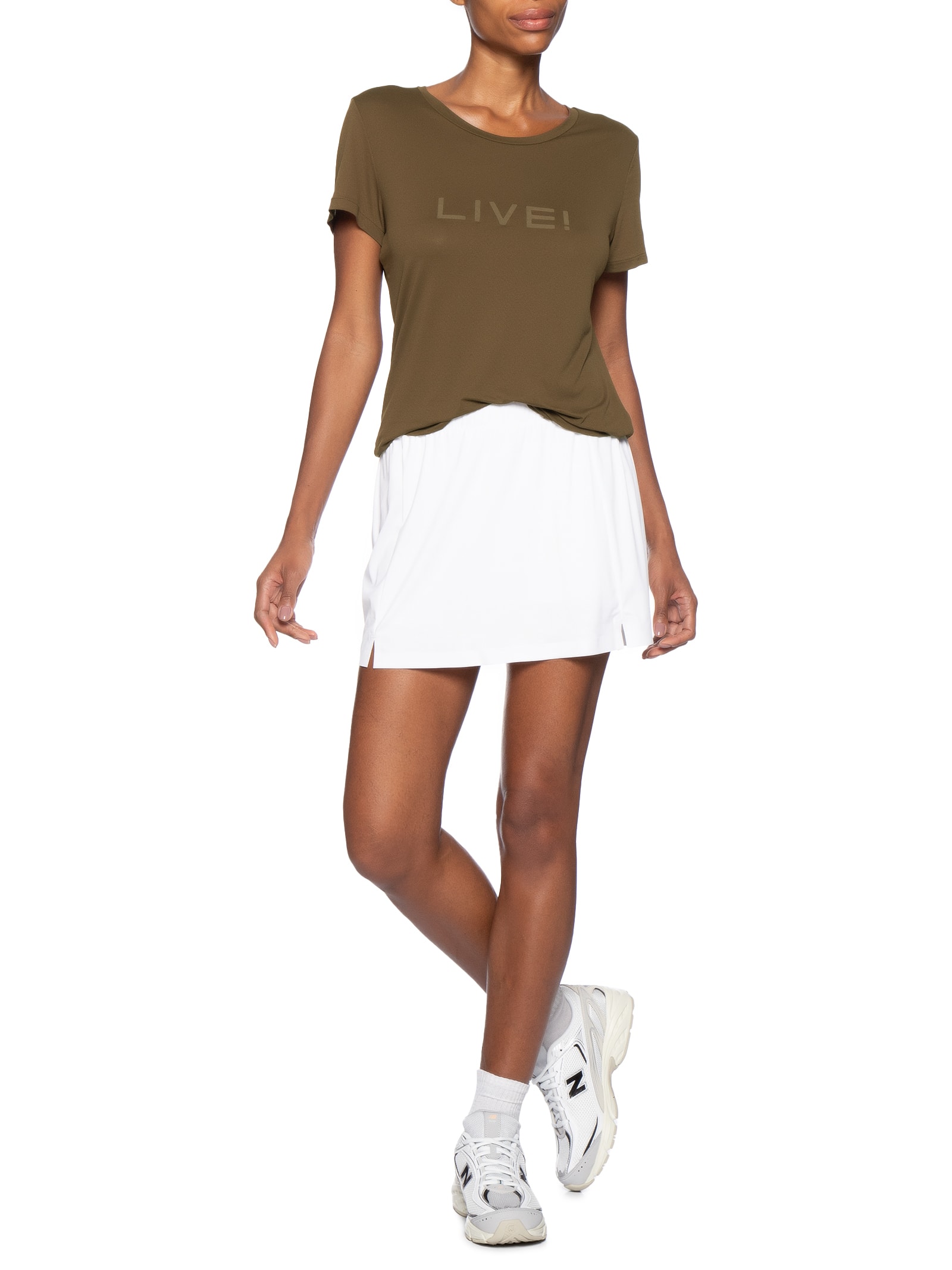 Camiseta Feminina Comfort Marrom Live!