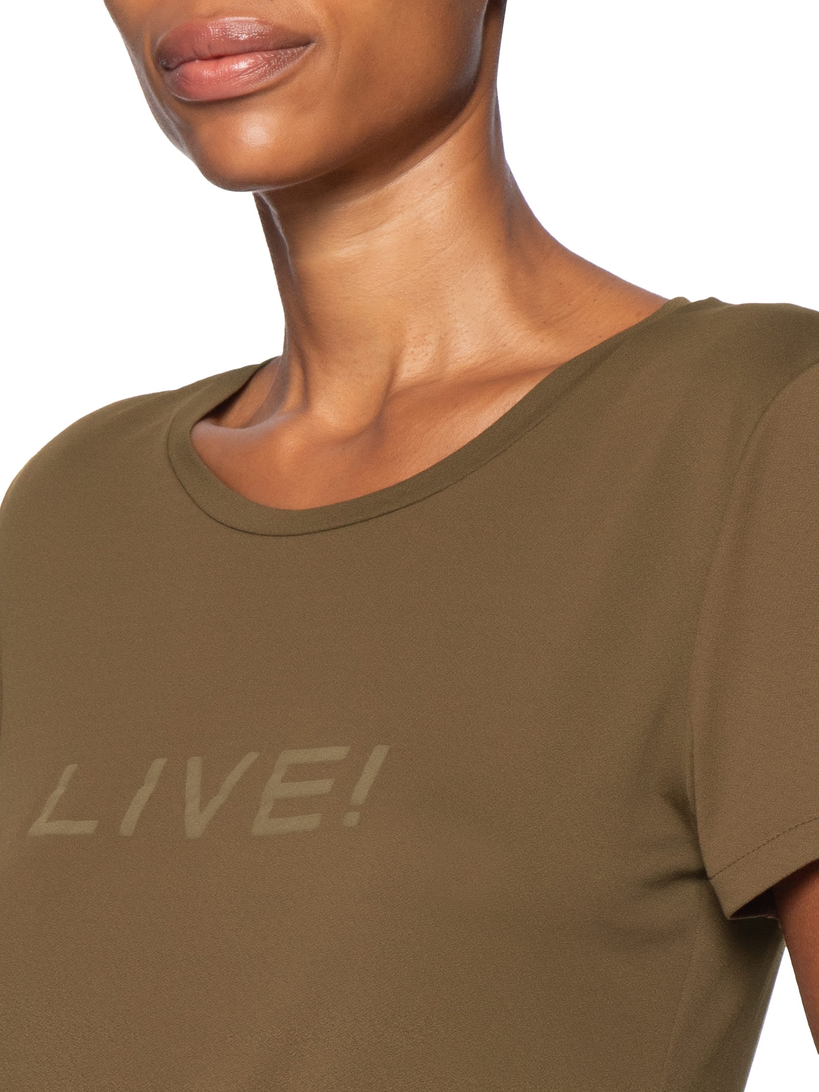 Camiseta Feminina Comfort Marrom Live!