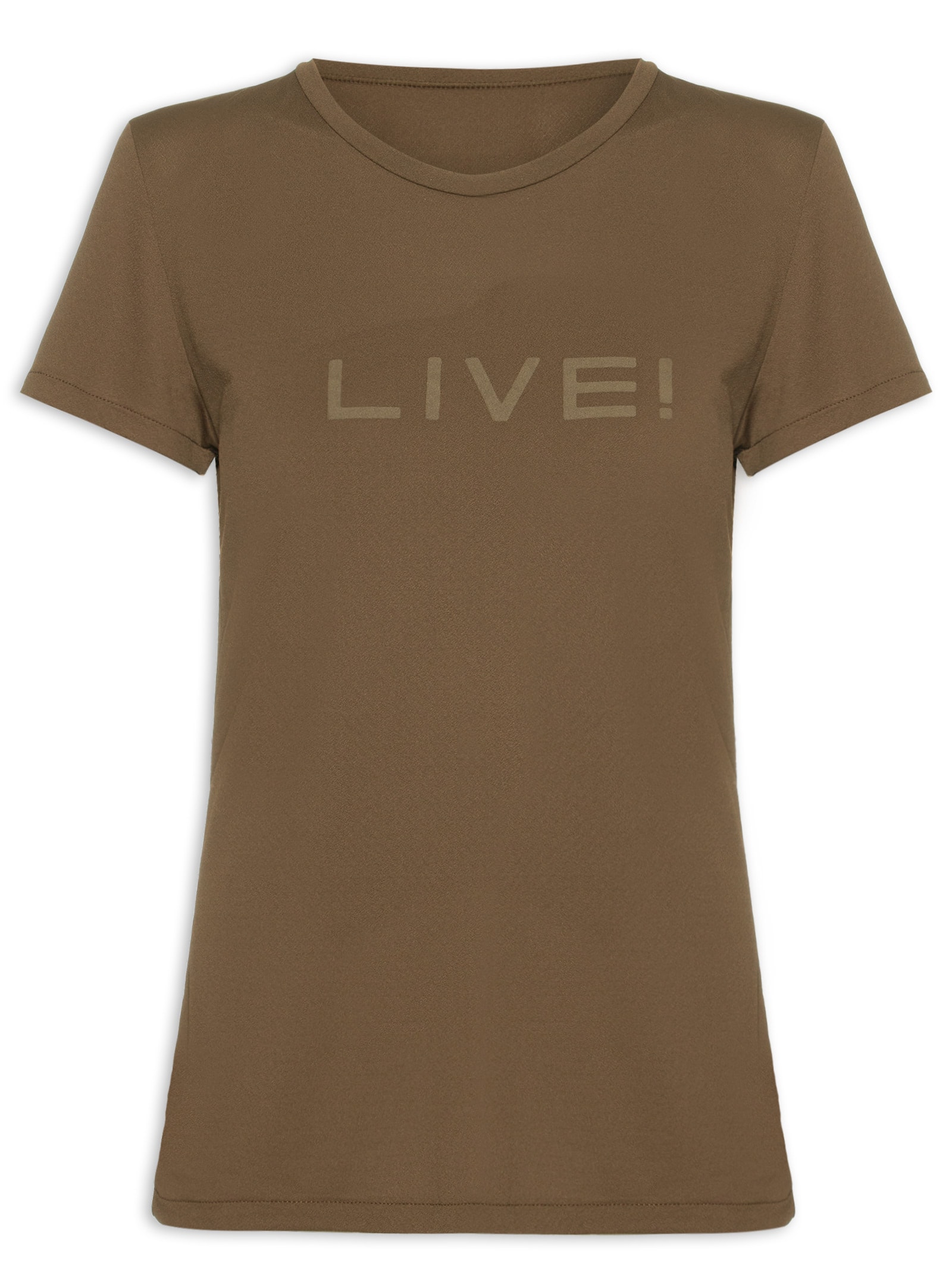 Camiseta Feminina Comfort Marrom Live!
