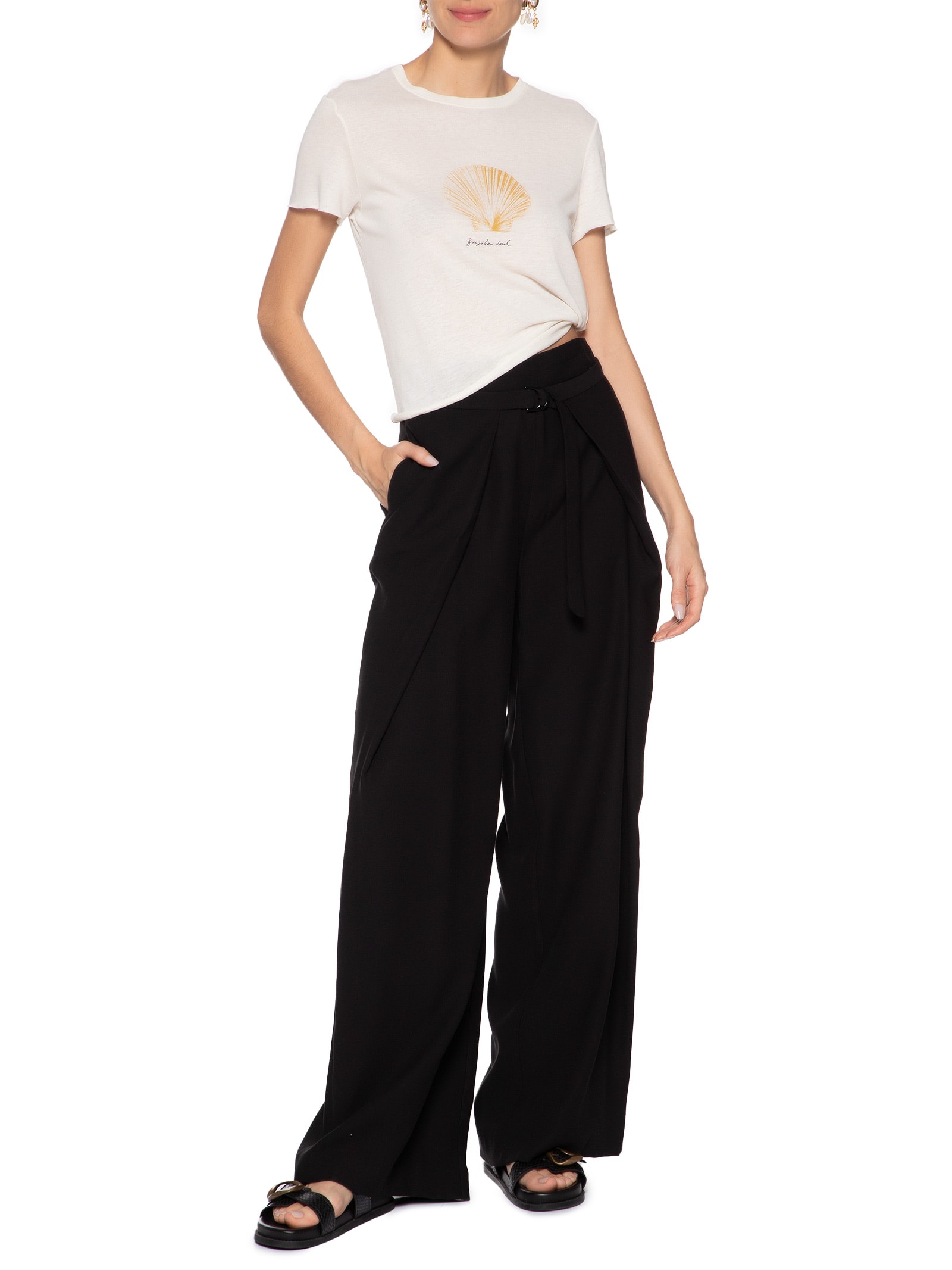 Camiseta Feminina Concha Brazilian Soul Branco Osklen