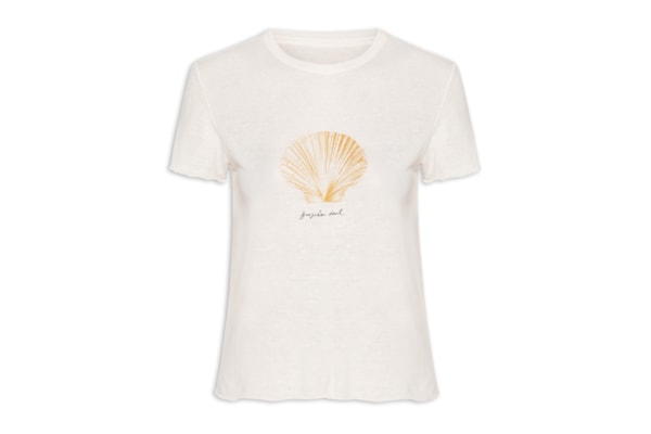 Camiseta Feminina Concha Brazilian Soul - Branco