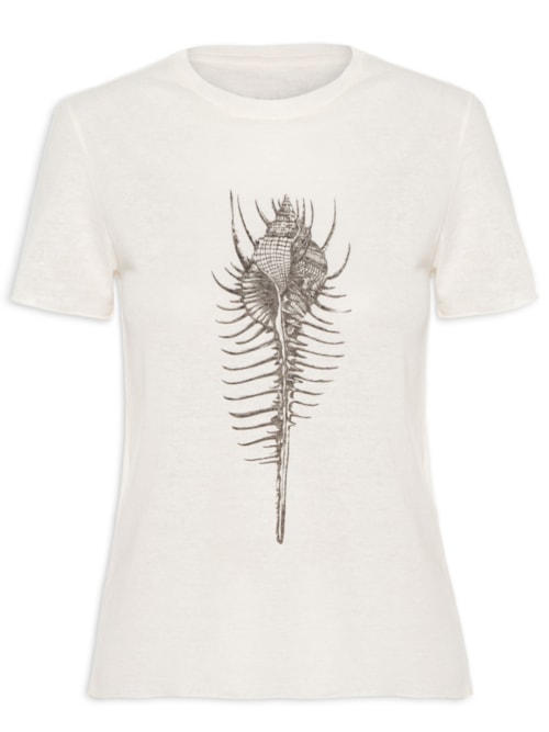 Camiseta Feminina Conchas – Branco