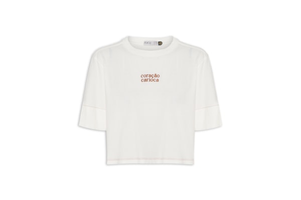 Camiseta Feminina Coração Carioca - Branco