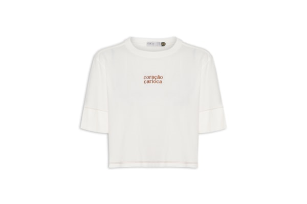 Camiseta Feminina Coração Carioca - Branco