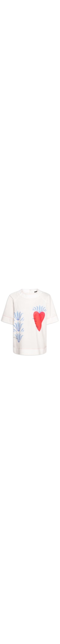 Camiseta Feminina Coração De Fogo - Branco