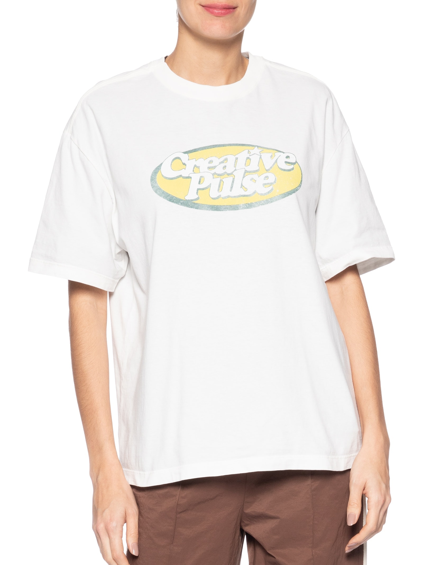 Camiseta Feminina Creative Pulse Off White Animale Jeans