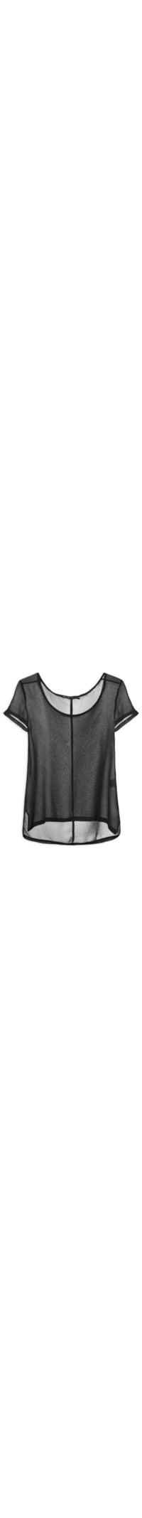 Camiseta Feminina Crepe - Preto