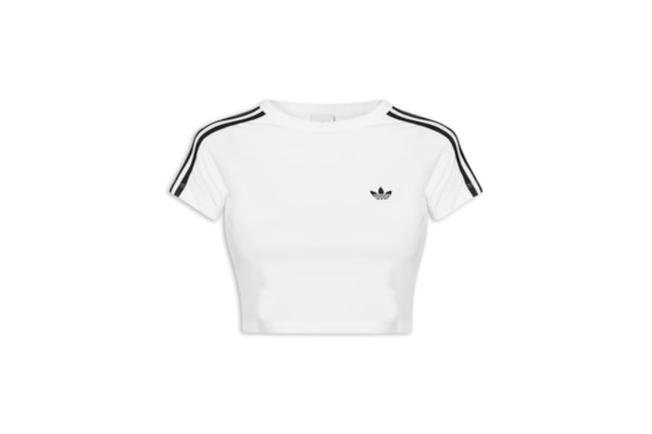 Camiseta Feminina Cropped Adicolor - Branco