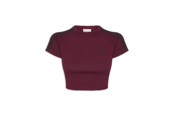 Camiseta Feminina Cropped Adicolor - Vermelho