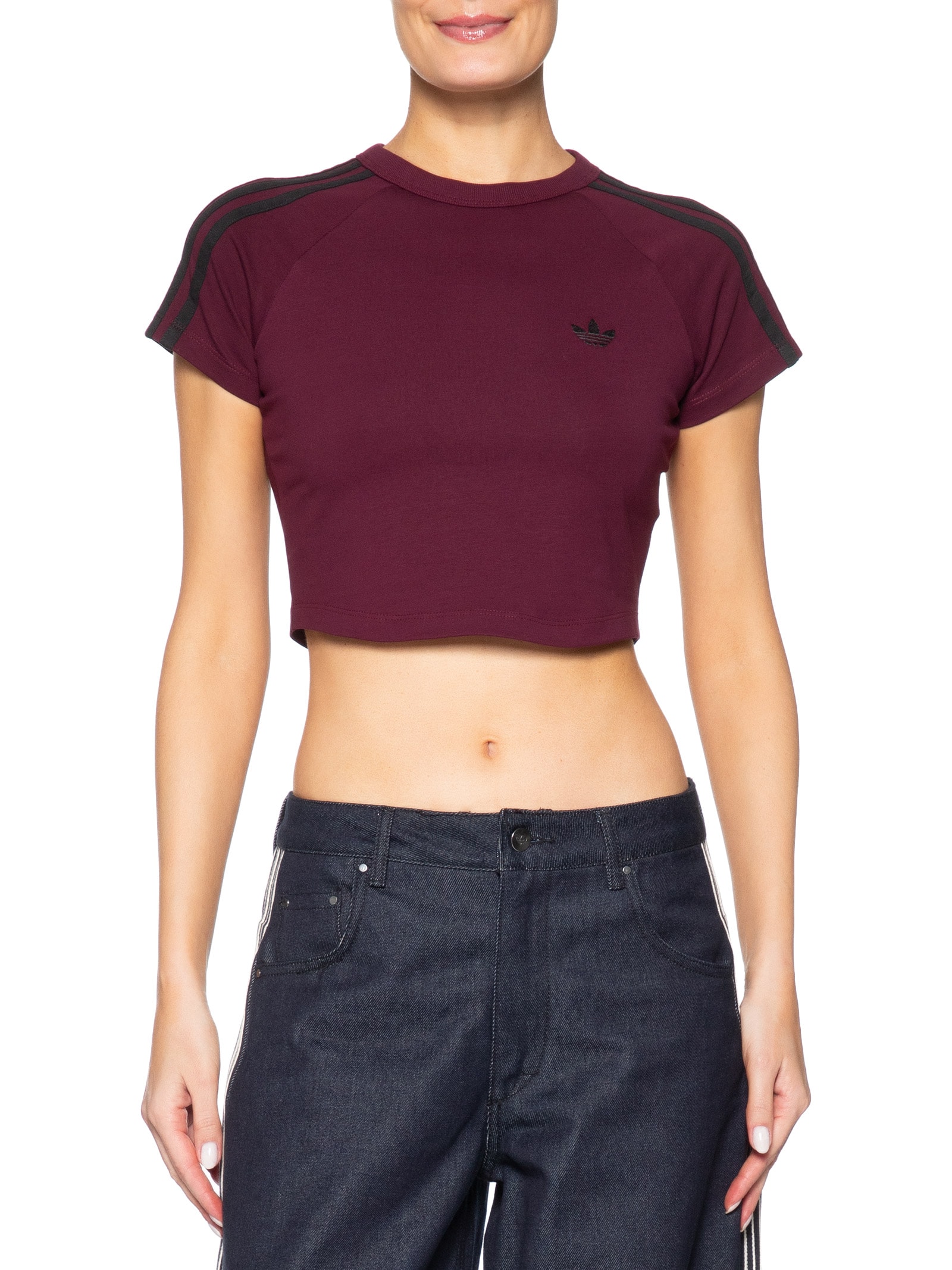 Camiseta Feminina Cropped Adicolor Vermelho Adidas Originals