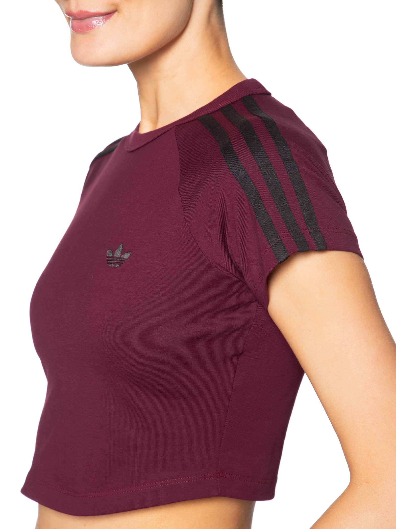 Camiseta Feminina Cropped Adicolor Vermelho Adidas Originals