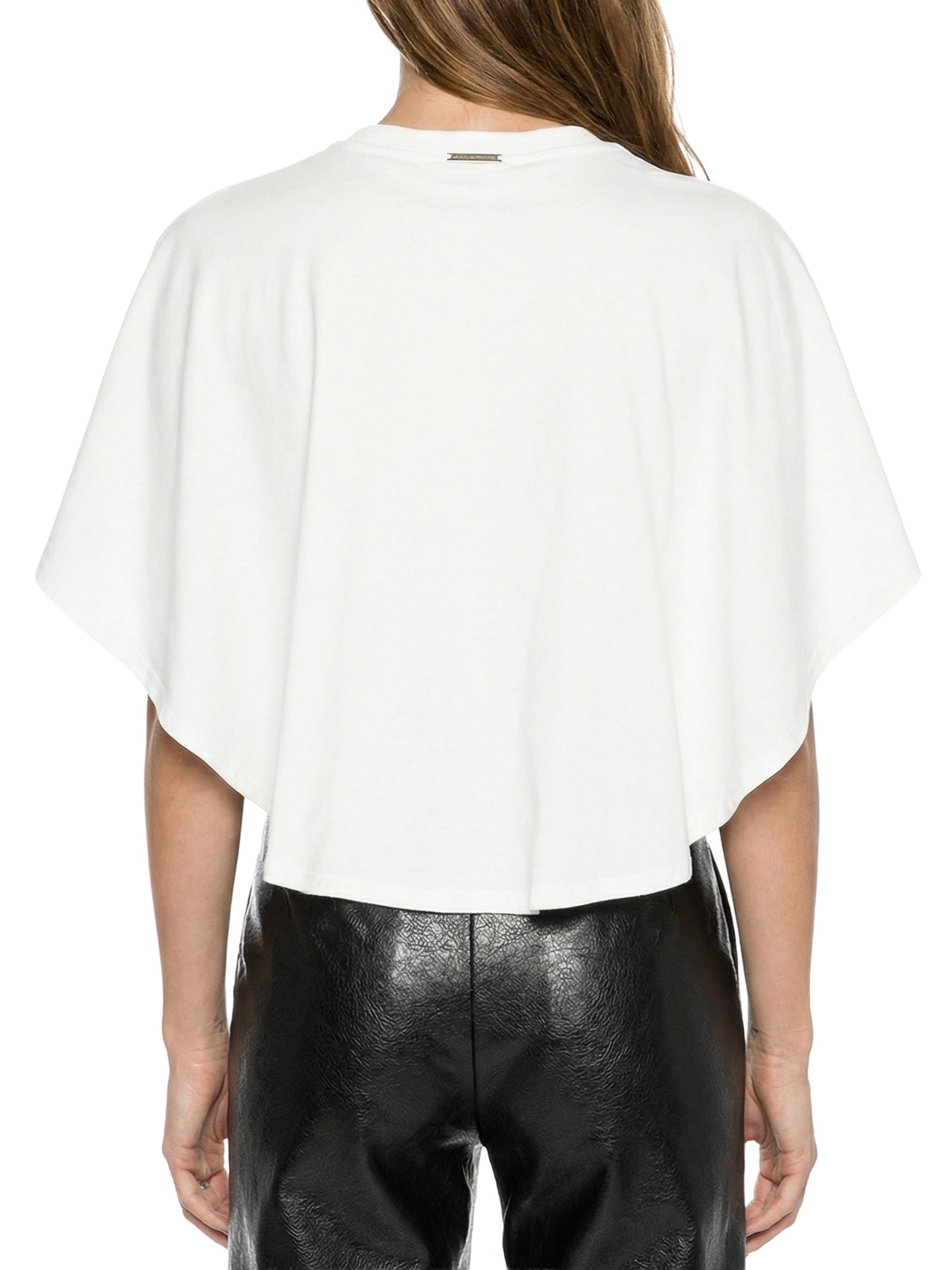 Camiseta Feminina Cropped Manga Curta Branco Lança Perfume