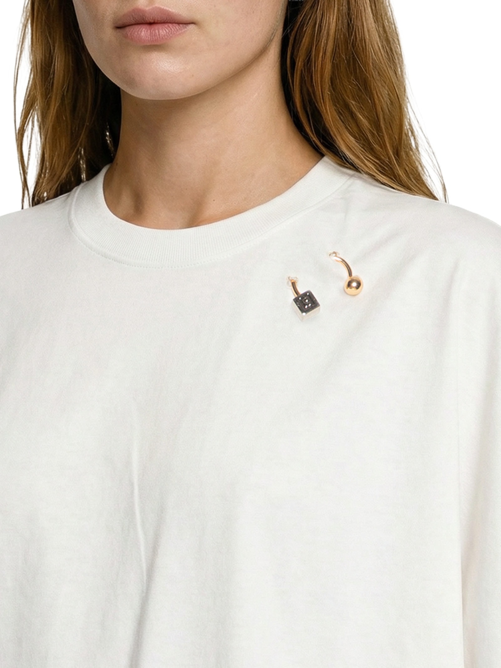 Camiseta Feminina Cropped Manga Curta Branco Lança Perfume