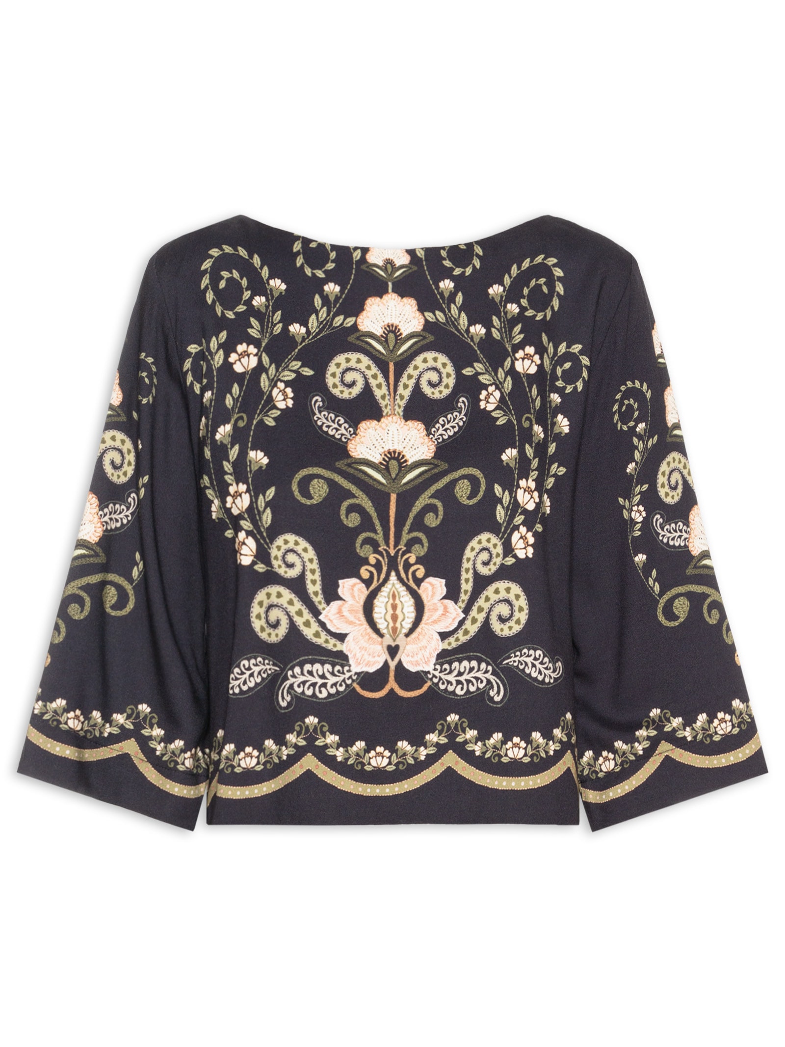 Camiseta Feminina Cropped Nikita Preto Farm