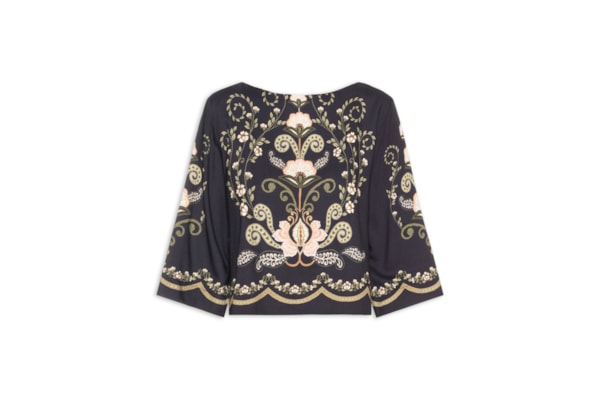 Camiseta Feminina Cropped Nikita - Preto