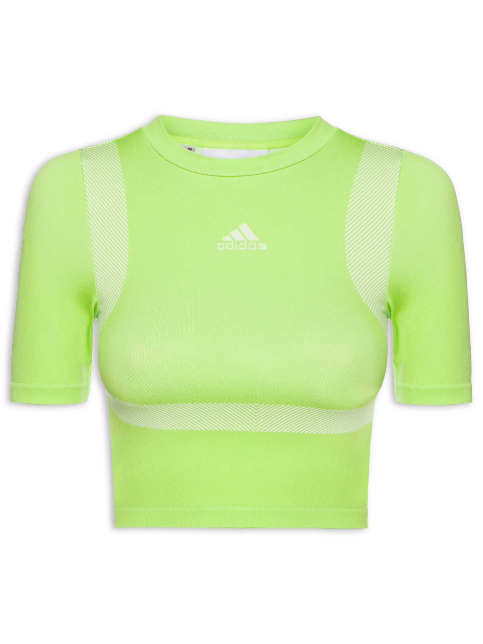 Camiseta Feminina Cropped Seamless Verde Adidas Originals