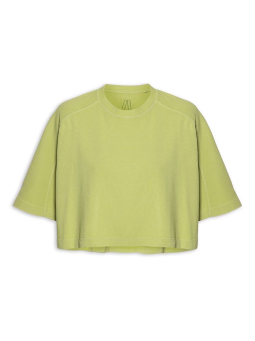 Camiseta Feminina Cropped Texturas – Verde