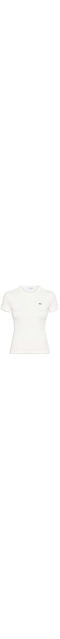 Camiseta Feminina De Algodão Canelada - Branco