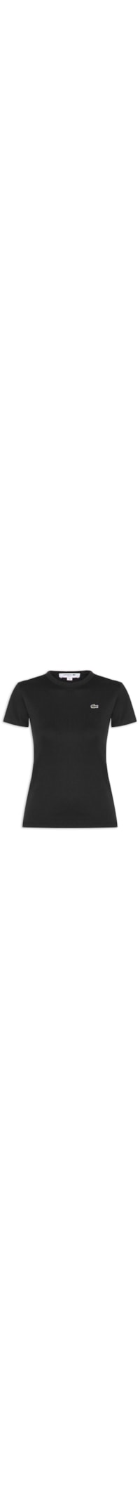 Camiseta Feminina De Algodão Canelada - Preto