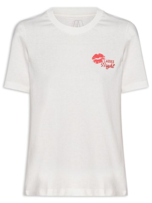 Camiseta Feminina de Malha Brigth Ladies Night – Branco