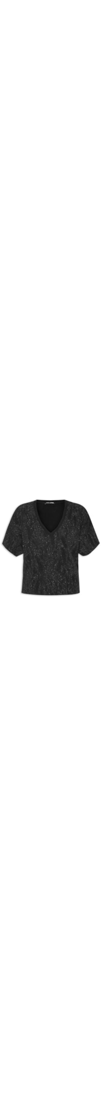 Camiseta Feminina De Malha Devorê Bright - Preto