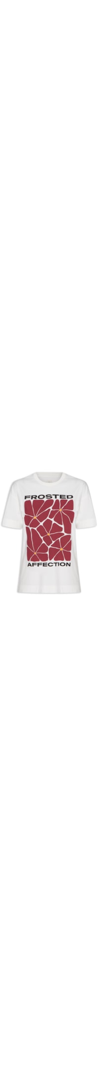 Camiseta Feminina de Malha Frosted Affection - Branco