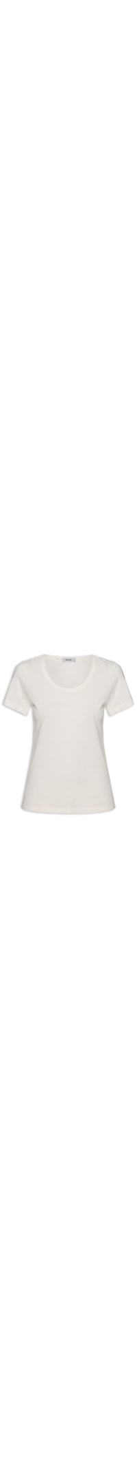 Camiseta Feminina Decote Redondo Básica - Off White