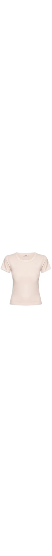 Camiseta Feminina Decote Redondo - Bege