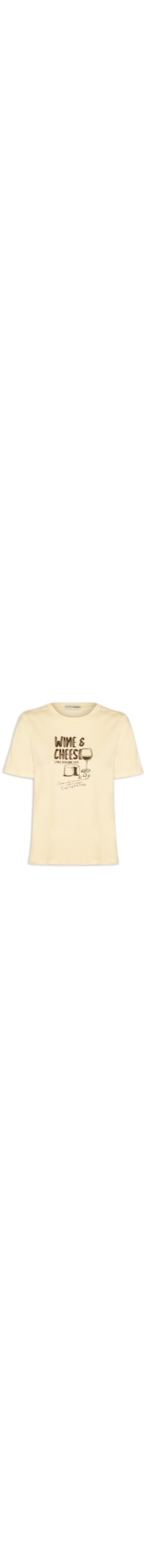 Camiseta Feminina Decote Redondo - Bege
