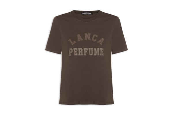 Camiseta Feminina Decote Redondo - Marrom