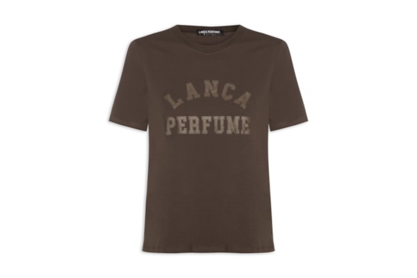 Camiseta Feminina Decote Redondo - Marrom