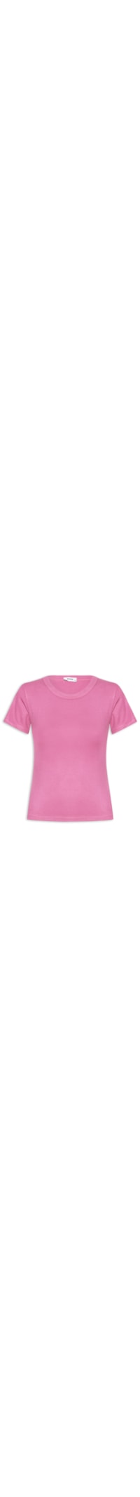 Camiseta Feminina Decote Redondo - Rosa