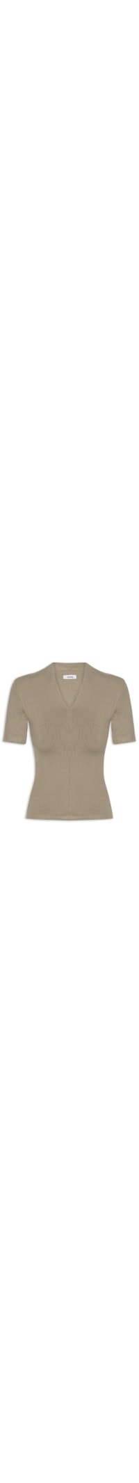 Camiseta Feminina Decote V - Cinza