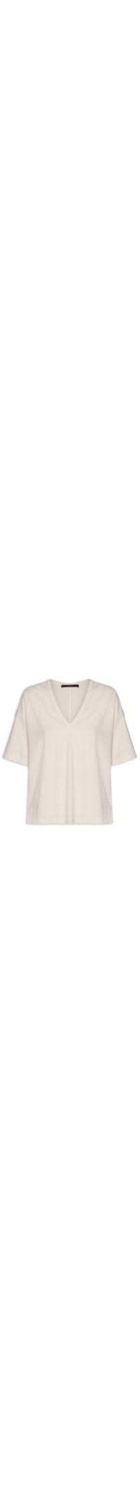 Camiseta Feminina Decote V Cobertura - Branco