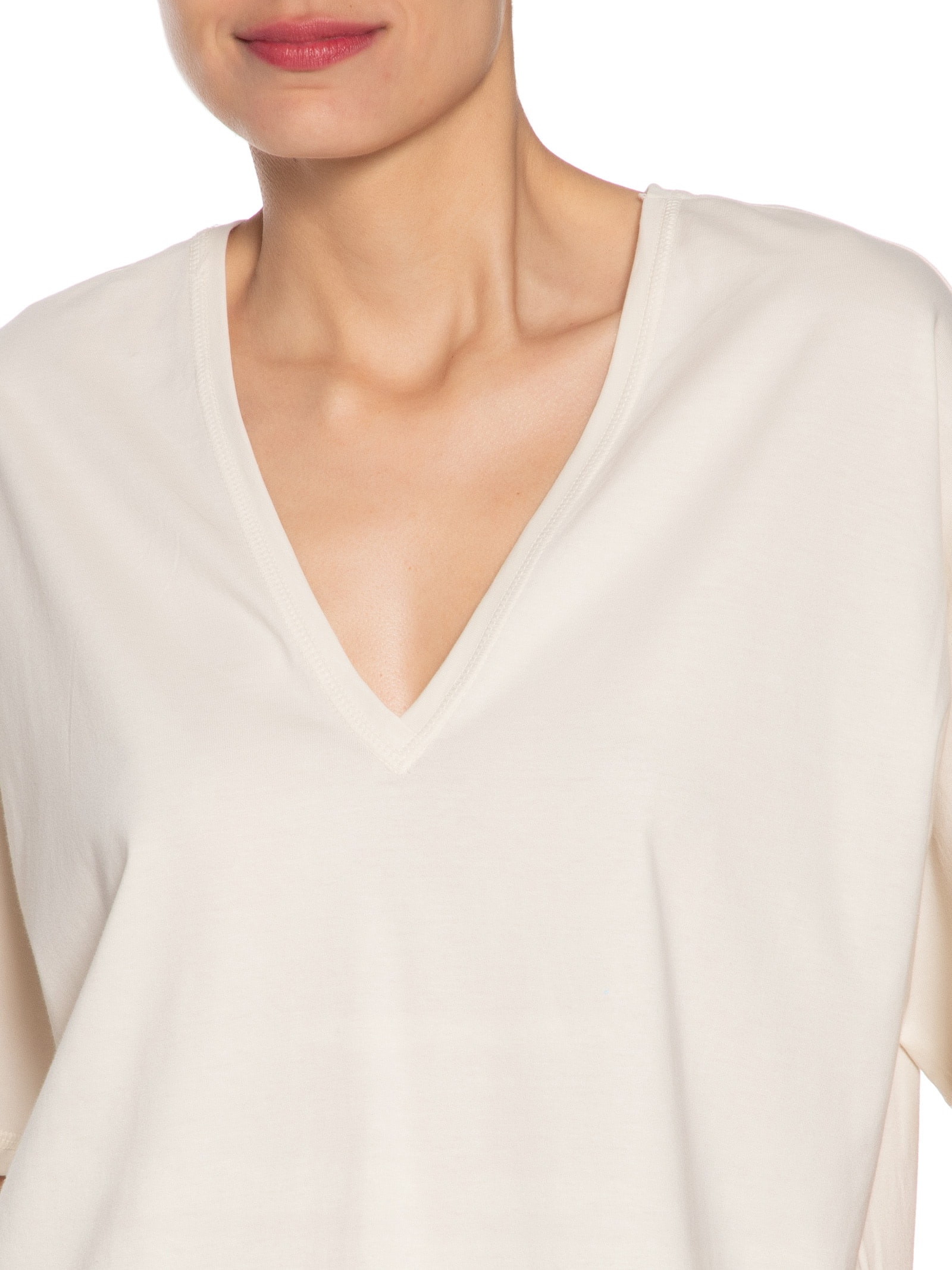 Camiseta Feminina Decote V Cobertura Branco Animale