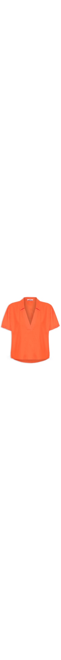 Camiseta Feminina Decote V - Laranja