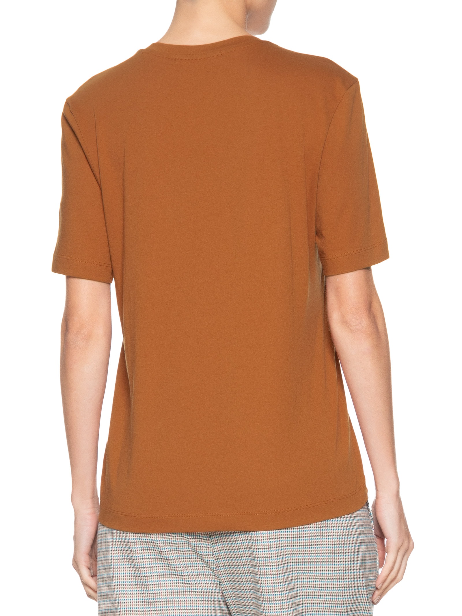 Camiseta Feminina Decote V Pima Color Marrom Animale