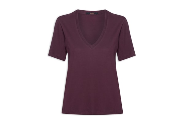 Camiseta Feminina Decote V Pima - Roxo