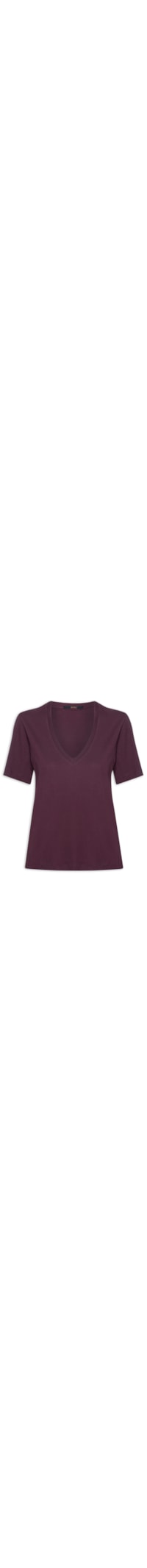 Camiseta Feminina Decote V Pima - Roxo