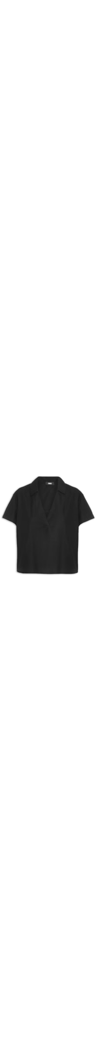 Camiseta Feminina Decote V - Preto