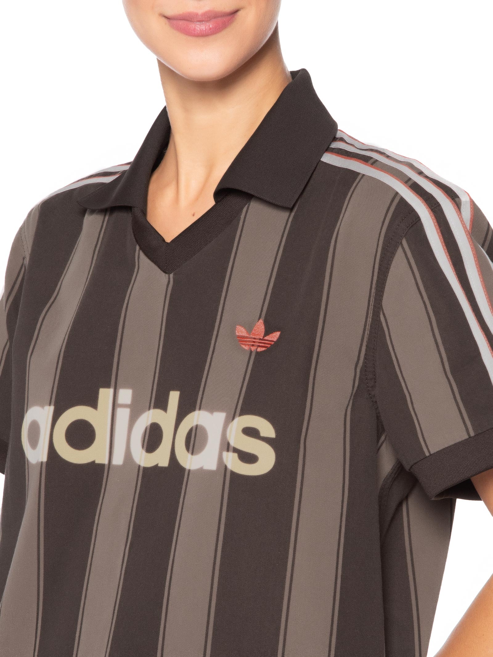 Camiseta Feminina Denim Jersey Marrom Adidas Originals