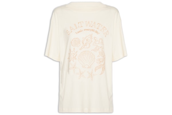 Camiseta Feminina Double Salt Water – Bege