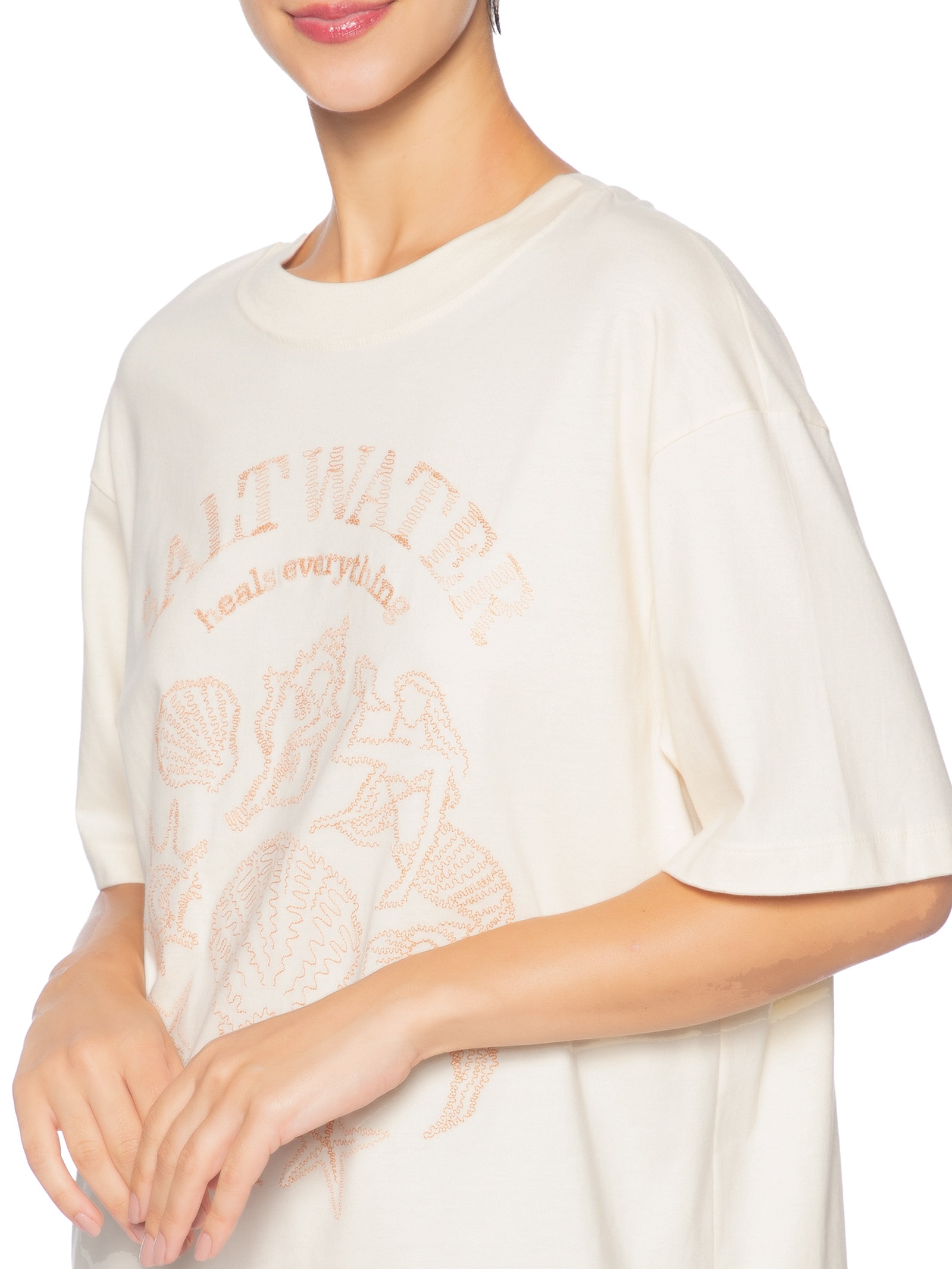 Camiseta Feminina Double Salt Water – Bege Dress To