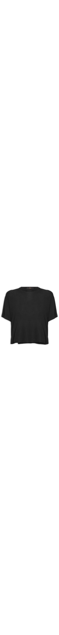 Camiseta Feminina DR Manga Curta Malha Stretch Basic - Preto
