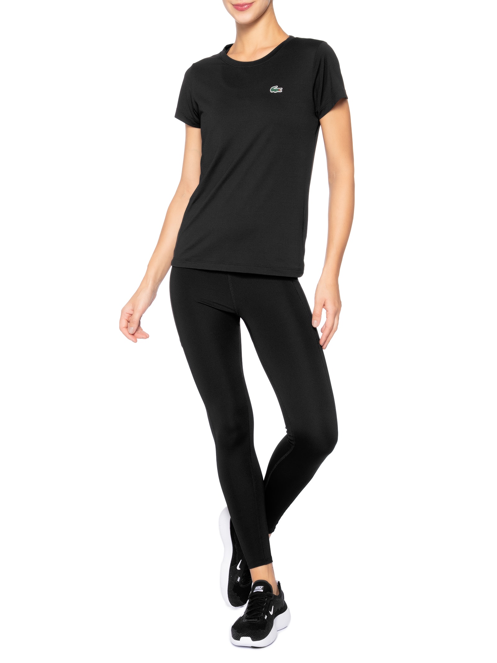 Camiseta Feminina em Jersey Core Essentials Sport - Preto - Lacoste