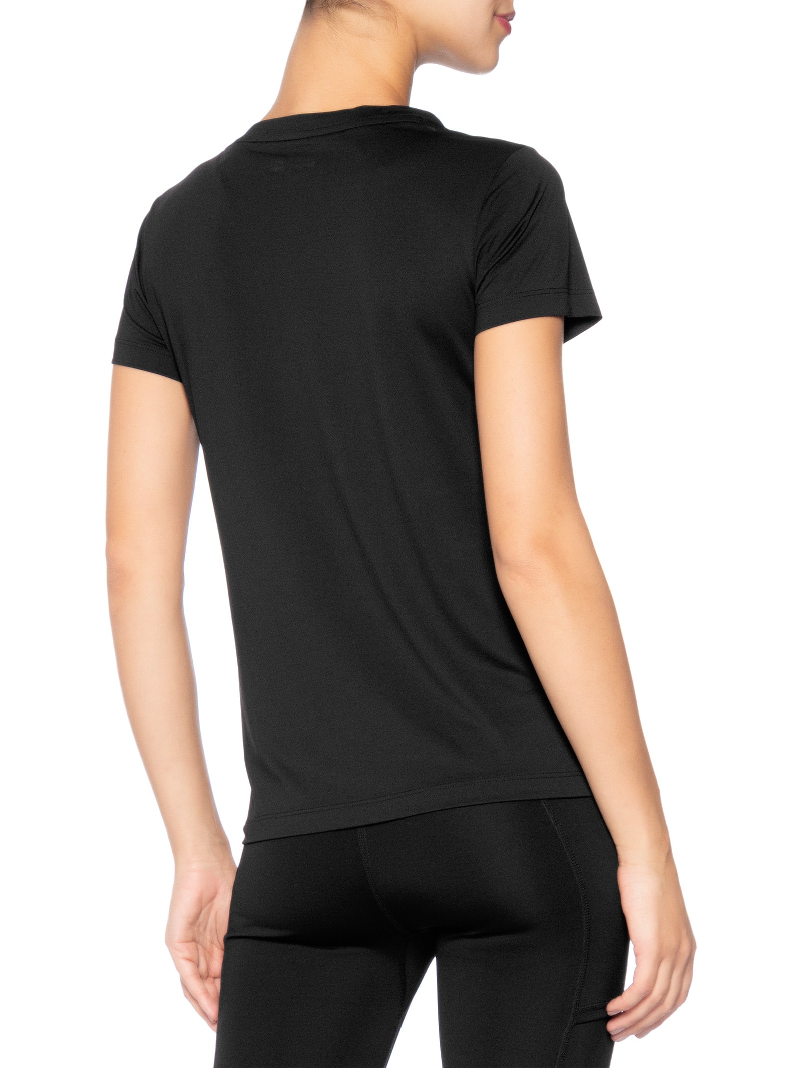 Camiseta Feminina em Jersey Core Essentials Sport Preto Lacoste