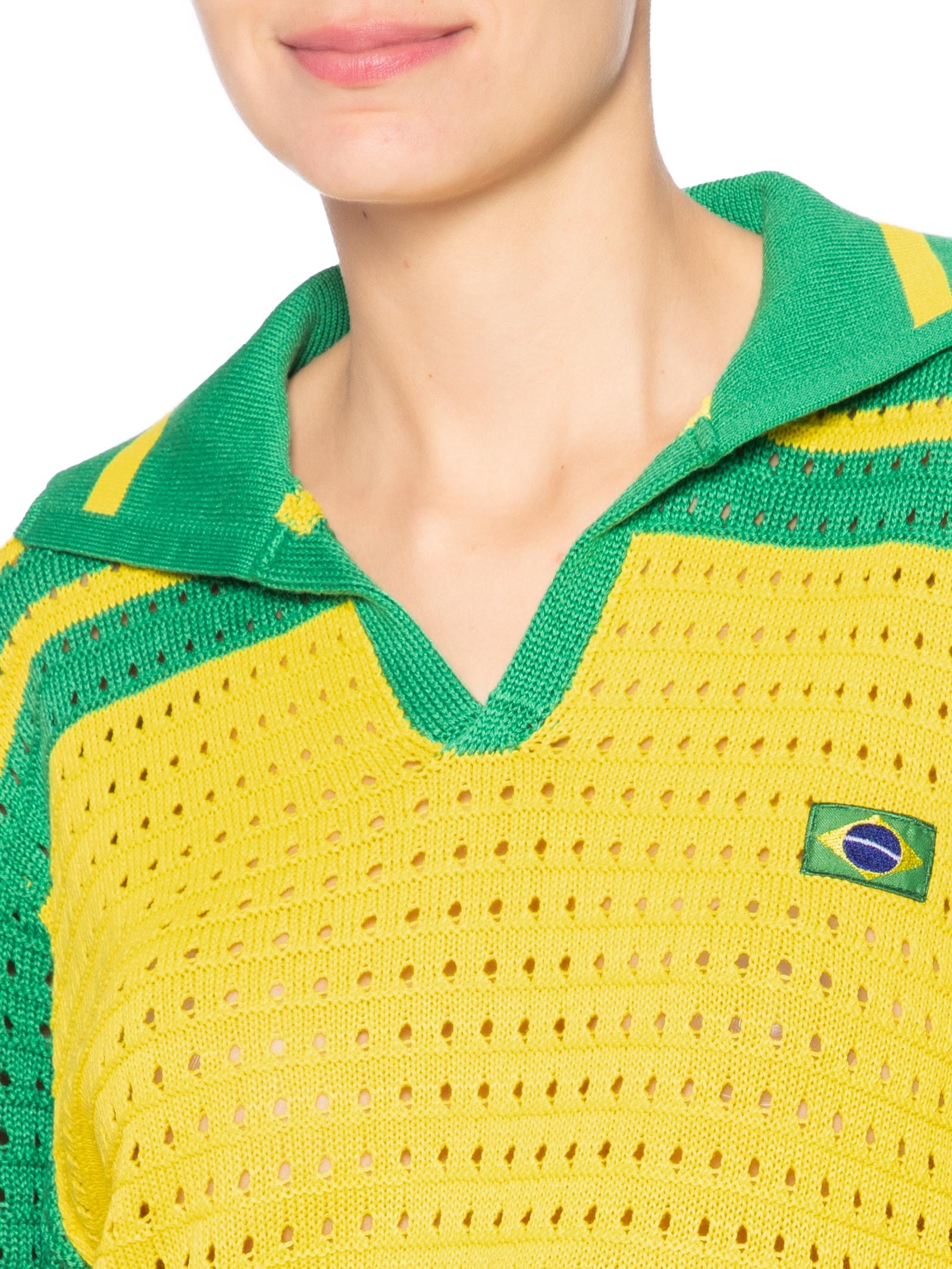 Camiseta Feminina em Tricot Copa Brasil Amarelo Market 33